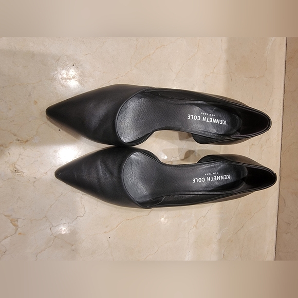 Kenneth Cole Ellis Almond Toe Wedge Pump Black 7 - Picture 8 of 16